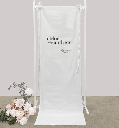 Big Love linen welcome sign for your wedding printed by State of Elliott