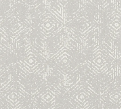 Gray and white patterned carpet.