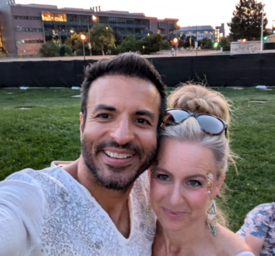 Ashley Malik and her husband Asim selfie