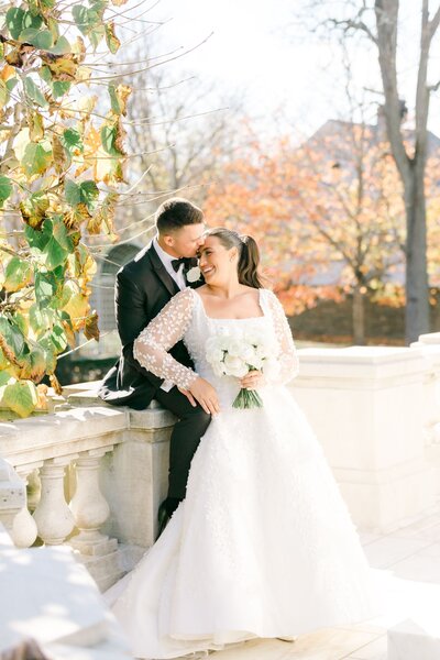 Victoria and Erik bride and groom portrait