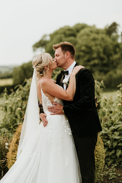 Couple portrait for wedding at Hyde House by Cotswolds Wedding Photographer