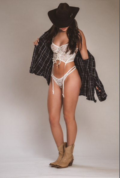 western themed boudoir shot