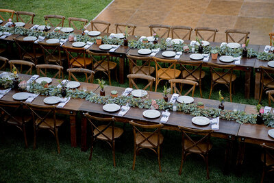 luxury table scape for wedding at cliffrose lodge in zion