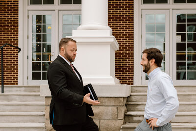 Seth Allen, experienced lawyer, giving legal advice to a client in Abingdon VA