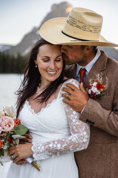 wedding photo in Glacier National Park taken by Glacier National Park elopement photographer Marcus Hanenburg Photography