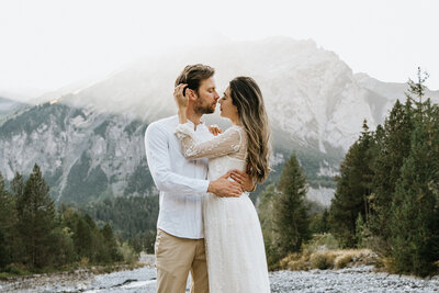 Couple eloping in Switzerland on their multi day elopement