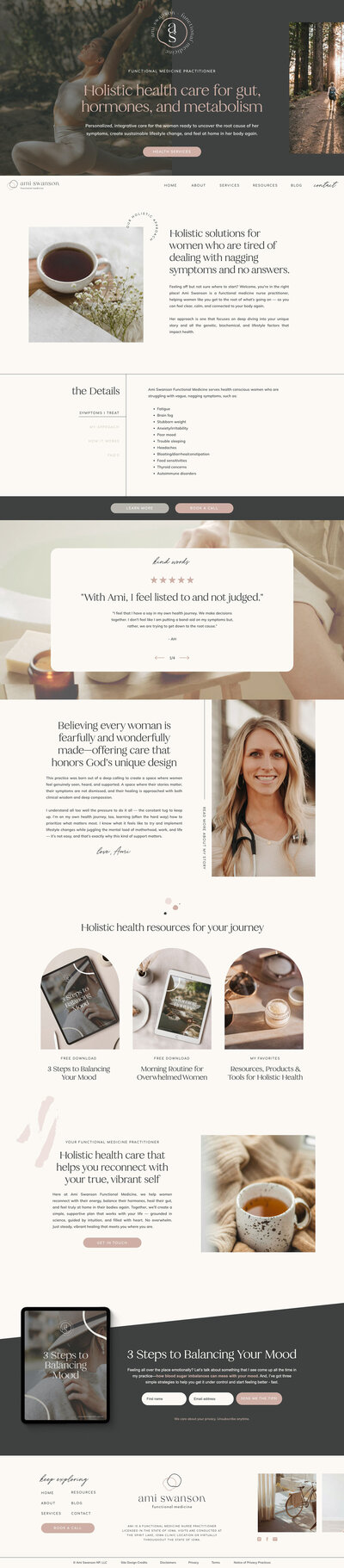 website design for functional medicine practitioner