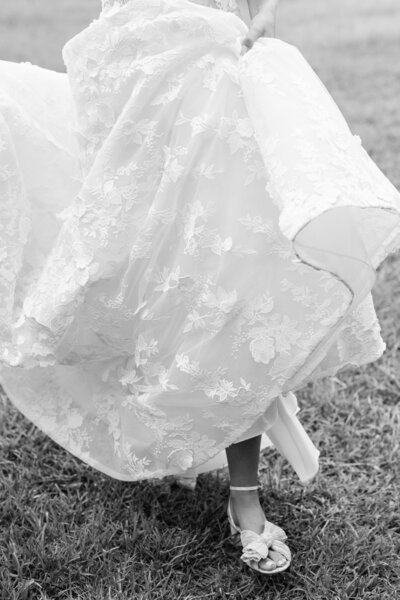 bridesmaid congratulating bride and groom after ceremony
