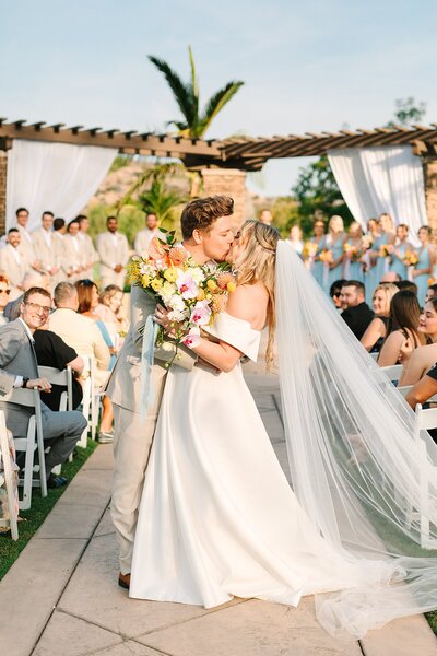 Bree and Hayes Sherr foot washing ceremony at Fallbrook Estate by Wedgewood Weddings by Mary Costa Photography.