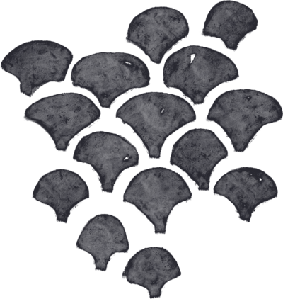 black patterned shape
