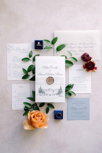 Vail Mountain wedding invitation