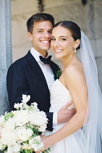 Newly married Wisconsin Couple - Taken by Emily Barbara Wisconsin Wedding Photographer.
