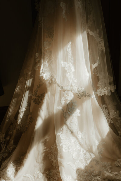 Bride and groom walking in the vines at Folino Estate Winery in Kutztown PA. 