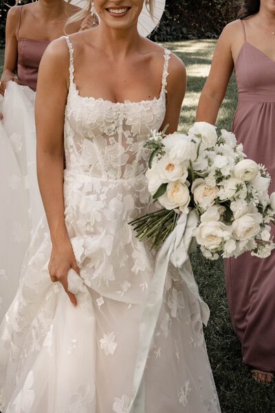 white florals park winters bridal bouquets