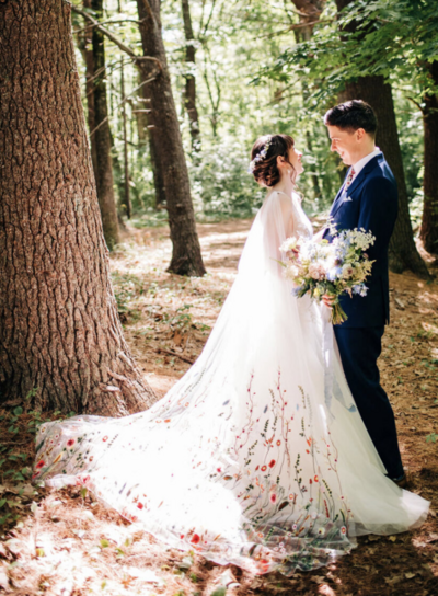 Woodland fairytale wedding captured by Alexandra Roberts with Florals by, Prose Florals, Boston Wedding Florist.