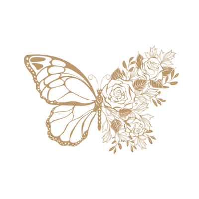 butterfly floral illustration