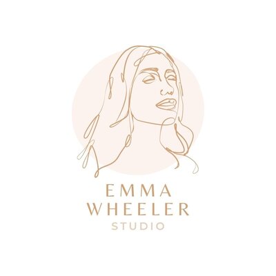 Feminine Trendy Logo Template With Woman's Face