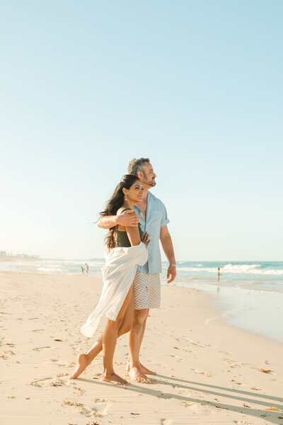 Luxury honeymoon with a pristine beach and blue water