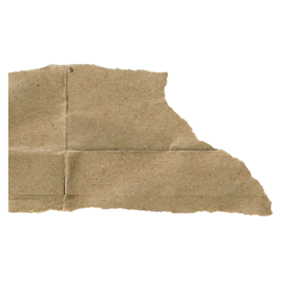 Brown paper with folds and torn edges