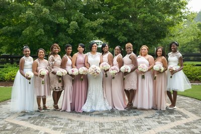 blush bridesmaids