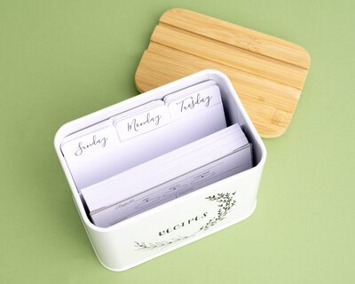 Recipe Box with Dividers