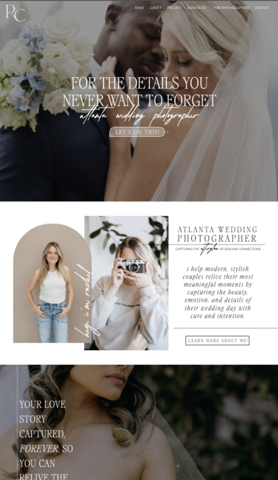 Couple kissing on their wedding day while the wedding party cheers behind and around them.