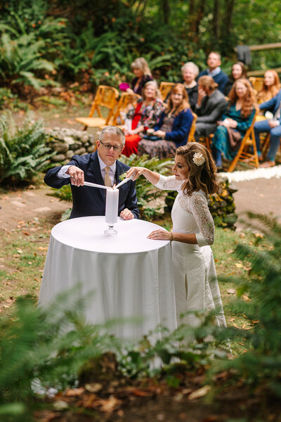 Great lawn outdoor wedding ceremony setup at St Edwards Lodge Hotel