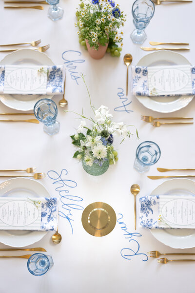 Zionsville wedding planner setting up a luxury event
