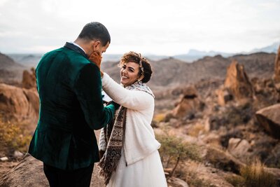 Couple getting married in Big Bend National Park