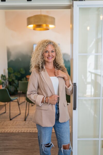 Woman smiling