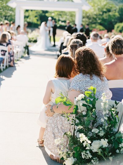 Bridesmaids florals at Pippin Hill Vineyard summer wedding photographed by Charlottesville photographer