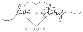 heart and love and story studio logo for jackson hole wedding photographers