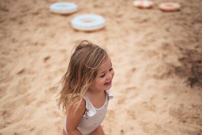 girl running on beach