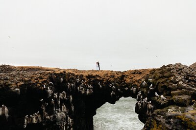 Epic adventurous couple during their wedding in Iceland