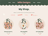 Shop slideshow mobile Showit website template Milla by The Template Emporium