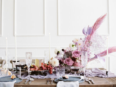 Modern reception design by a top wedding planning company in the US