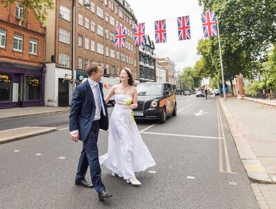 bride and groom in the UK