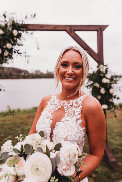 bride, dress, florals