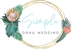 Simple Oahu Wedding Logo