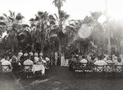 tropical wedding ceremony