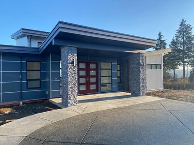 Entrance of modern west coast contemporary home build by K2 Developments.