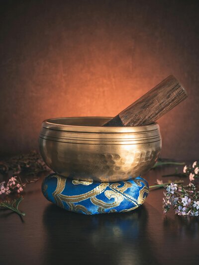 Gold Sound Bowl used in Sound Baths