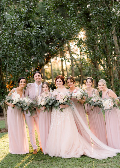 Bridal party photo at gabbinbar