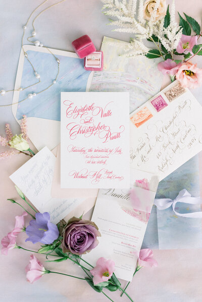 Beautiful Monet invitation suite by Blush + Blue Designs and captured by Fabiana Skubic Photography