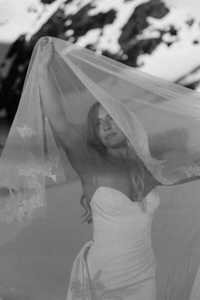 bride in trending wedding dress for new zealand wedding