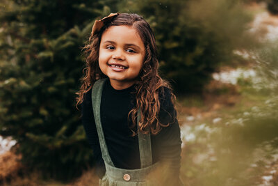 Portrait session of young girl smiling
