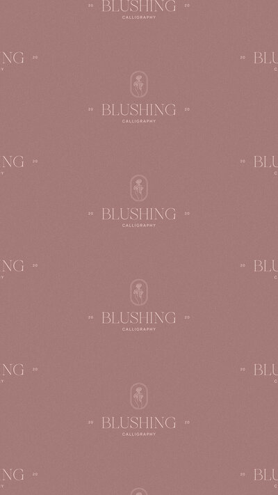 A luxurious brand pattern created from a logo design for a calligrapher
