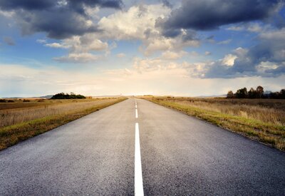 A road representing clarity as a result of therapy