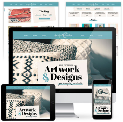 The Template Emporium shop Showit one pager website template for creatives