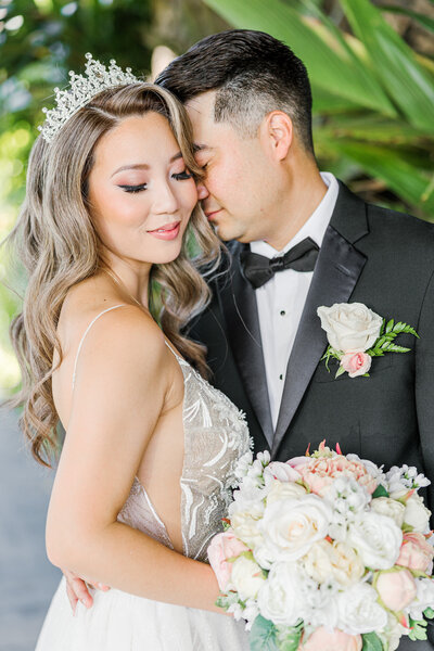 portrait of a bride and groom at viansa in sonoma